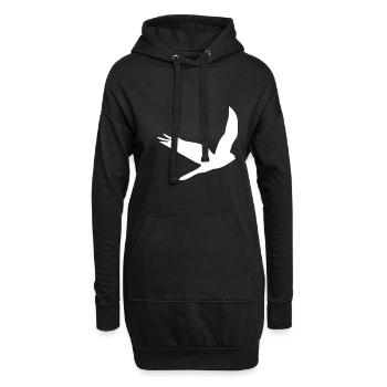 Vogel Adler Vögel Fliegen - Hoodie-Kleid - Schwarz - Vorne