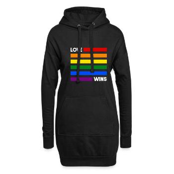 LGBT Rainbow Gay Pride Homo Lesbienne Gay - Sweat-shirt à capuche long Femme - noir - Devant