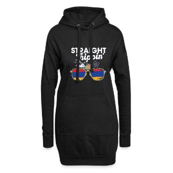 Straight Trippin' ' Arménie Vacances Tour Voyage - Sweat-shirt à capuche long Femme - noir - Devant