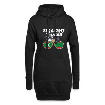 Straight Trippin' Maldives Vacation Tour Travel - Hoodie-Kleid - Schwarz - Vorne