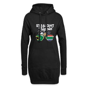 Voyage en Afrique du Sud - Sweat-shirt à capuche long Femme - noir - Devant