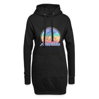 Känguru Australier Flagge Souvenir Melbourne - Hoodie-Kleid - Schwarz - Vorne