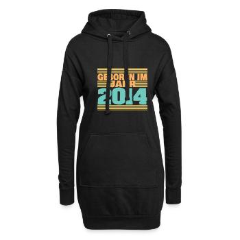 Jahr 2014 - Hoodie-Kleid - Schwarz - Vorne