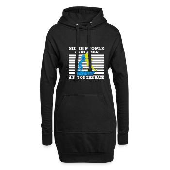 Sarcasm Quote Some People Just Need A Pat On The - Hoodie-Kleid - Schwarz - Vorne