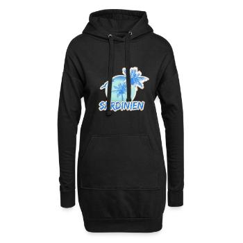 Sardinien als Urlaub - Hoodie-Kleid - Schwarz - Vorne