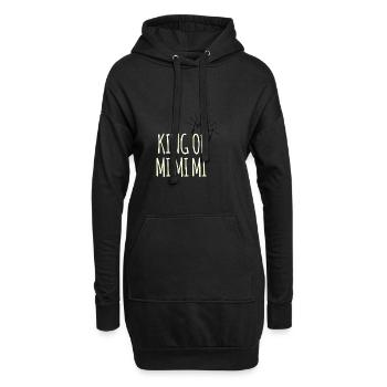 roi de mimimi Humour pleurnichard drôle - Sweat-shirt à capuche long Femme - noir - Devant