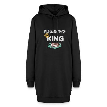Lave-vaisselle homme lave-vaisselle roi drôle Wa - Sweat-shirt à capuche long Femme - noir - Devant