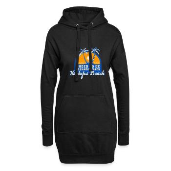 I Need To Be Seahabilitated Hookipa Beach Summer - Hoodie-Kleid - Schwarz - Vorne