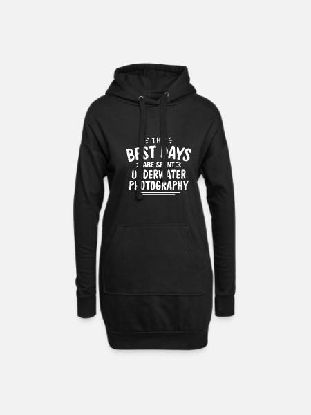 The Best Days Are Spent Underwater Photography - Hoodie-Kleid - Schwarz