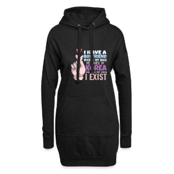 J’ai un petit ami Kpop Idol Fan K Drama Lover I - Sweat-shirt à capuche long Femme - noir - Devant
