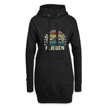 Mir Reichts Ich Geh Fliegen Drohne Drohnenflieger - Hoodie-Kleid - Schwarz - Vorne
