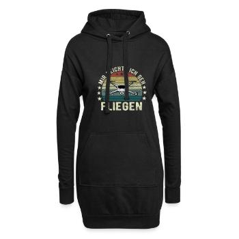 Mir Reichts Ich Geh Fliegen Drohne Drohnenflieger - Hoodie-Kleid - Schwarz - Vorne