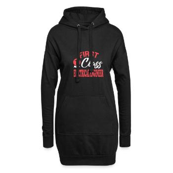 Erstklassiger Elektroniker - Hoodie-Kleid - Schwarz - Vorne