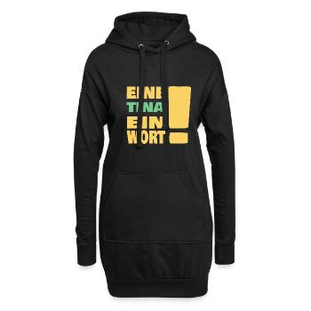 Geschenk für Tina - Hoodie-Kleid - Schwarz - Vorne