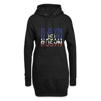 Karpaten Rusyn Rusnak Ethnische Gruppr Rus - Hoodie-Kleid - Schwarz - Vorne