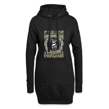 WingTsun Everywhere - Sweat-shirt à capuche long Femme - noir - Devant