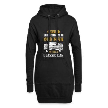 Lustiges Geschenk Opa Vater Oldtimer Auto Klassik - Hoodie-Kleid - Schwarz - Vorne