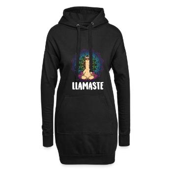 Llamaste - Sweat-shirt à capuche long Femme - noir - Devant