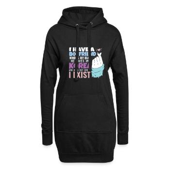 Kpop Idol Fan K Drama Lover J'aime la Corée J'ai un - Sweat-shirt à capuche long Femme - noir - Devant