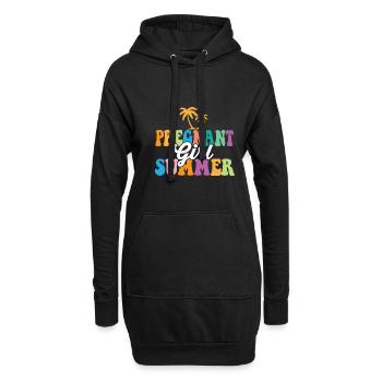 Pregnant Girl Summer Baby Shower Pregnancy - Hoodie-Kleid - Schwarz - Vorne