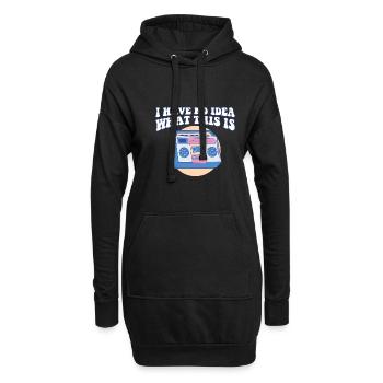 Je n’ai aucune idée de ce que c’est que l’esthétique des années 70 80 - Sweat-shirt à capuche long Femme - noir - Devant