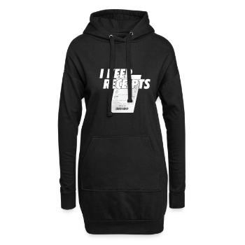 Sarcasme Je garde les reçus Meme Rant Funny Liar - Sweat-shirt à capuche long Femme - noir - Devant