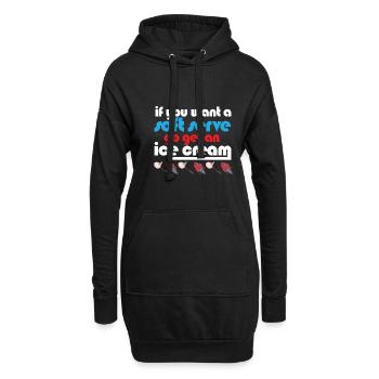 Badminton Drôle Si Vous Voulez Un Soft Serve Allez Chercher - Sweat-shirt à capuche long Femme - noir - Devant