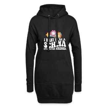 Je veux être professeur d’anglais Schwa ELA Life - Sweat-shirt à capuche long Femme - noir - Devant