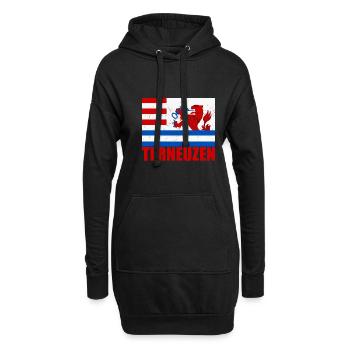 Niederlande Amsterdam Holzschuh Urlaub Reise - Hoodie-Kleid - Schwarz - Vorne