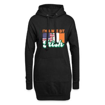 Irland Flagge Kleeblatt Herkunft Urlaub Vater - Hoodie-Kleid - Schwarz - Vorne