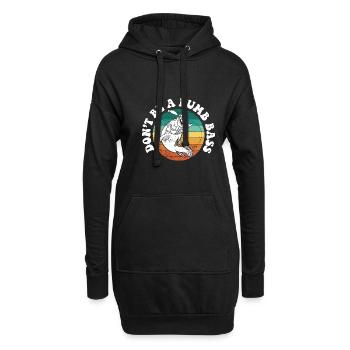 Don't Be A Dumb Bass Deep Sea Saltwater Fishing - Hoodie-Kleid - Schwarz - Vorne