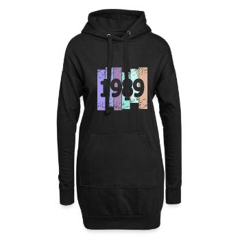 1989 - Sweat-shirt à capuche long Femme - noir - Devant
