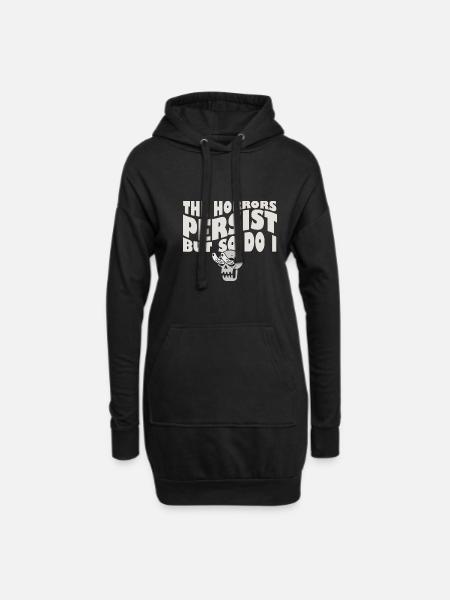 The Horrors Persist But So Do I Skeleton Internet - Hoodie-Kleid - Schwarz