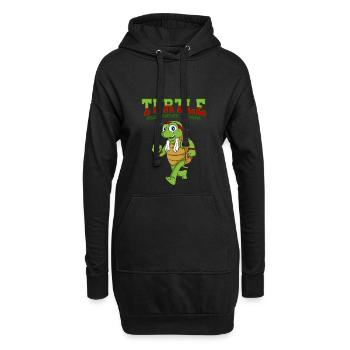 Équipe de course tortue - Sweat-shirt à capuche long Femme - noir - Devant
