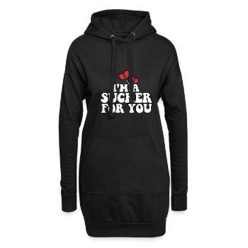 I'm A Sucker For You Valentine's Day Couple - Hoodie-Kleid - Schwarz - Vorne