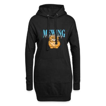 Miauler Pas Miauler Drôle Chat Meme Mâchoire - Sweat-shirt à capuche long Femme - noir - Devant