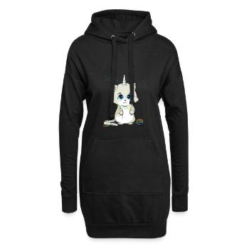 Licorne licorne douce Faites-moi confiance chat licorne I'ma - Sweat-shirt à capuche long Femme - noir - Devant