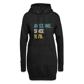 48. Geburtstag 48 Jahre Awesome Since 1976 - Hoodie-Kleid - Schwarz - Vorne