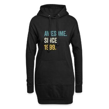 25. Geburtstag 25 Jahre Awesome Since 1999 - Hoodie-Kleid - Schwarz - Vorne