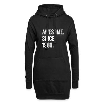 44e anniversaire 44 ans d’expérience depuis 1980 - Sweat-shirt à capuche long Femme - noir - Devant