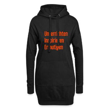 Unterrichten Inspirieren Ermutigen - Hoodie-Kleid - Schwarz - Vorne