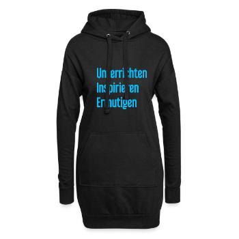 Unterrichten Inspirieren Ermutigen - Hoodie-Kleid - Schwarz - Vorne