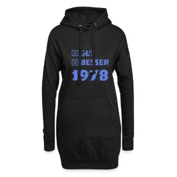 1978 - Sweat-shirt à capuche long Femme - noir - Devant
