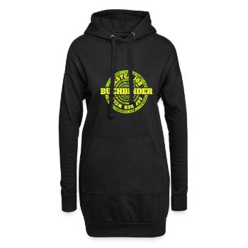 Buchbinder als Job - Hoodie-Kleid - Schwarz - Vorne