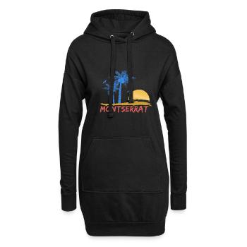 Plage de Montserrat - Sweat-shirt à capuche long Femme - noir - Devant