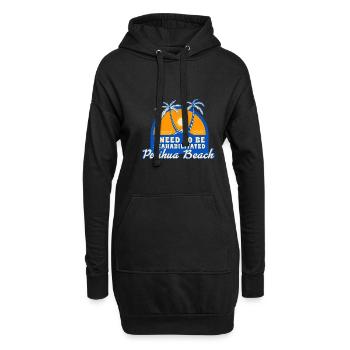 I Need To Be Seahabilitated Polihua Beach Summer - Hoodie-Kleid - Schwarz - Vorne