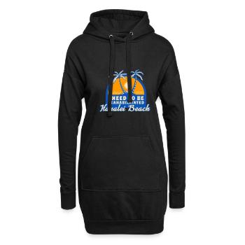I Need To Be Seahabilitated Hanalei Beach Summer - Hoodie-Kleid - Schwarz - Vorne