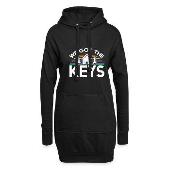 We Got The Keys Distressed Vintage - Hoodie Dress - black - Front