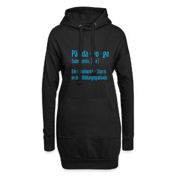 Pädagoge Pädagogen Schule Lehrer Unterricht - Hoodie-Kleid - Schwarz - Vorne