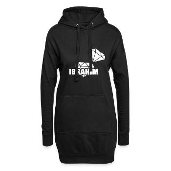 Kostbar Ibrahim - Hoodie-Kleid - Schwarz - Vorne